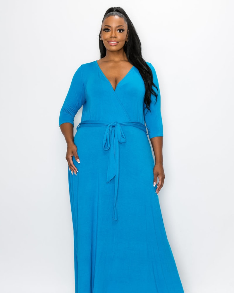 Mika Wrap Dress Turquoise